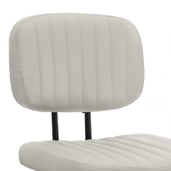 Καρέκλα γραφείου Romano από τεχνόδερμα χρώμα λευκό 46x53x79/86εκ.