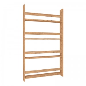 Επιτοίχια βιβλιοθήκη - ραφιέρα Montessori από μελαμίνη χρώμα pine oak 70x10x120εκ.