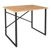Γραφείο εργασίας Rilke μεταλλικό - μελαμίνης χρώμα μαύρο - pine oak 90x60x75εκ.