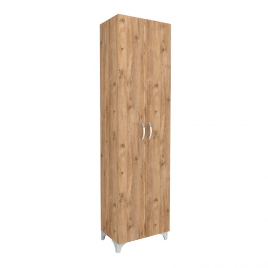 Ντουλάπα - Παπουτσοθήκη μελαμίνης Lilly  χρώμα pine oak 49x32x170εκ.