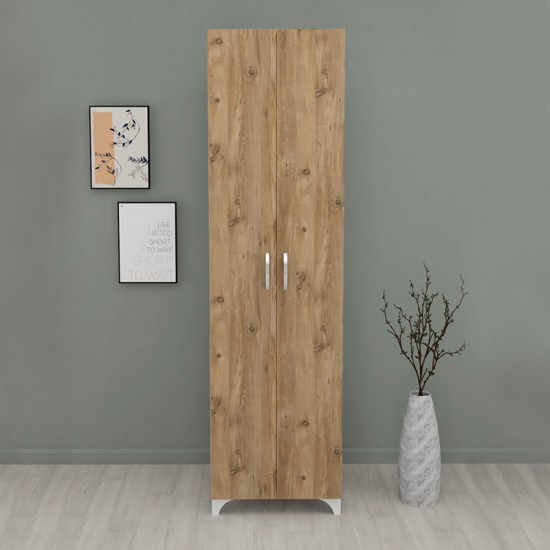 Ντουλάπα - Παπουτσοθήκη μελαμίνης Lilly  χρώμα pine oak 49x32x170εκ.