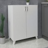 Ντουλάπι κουζίνας/μπάνιου - Παπουτσοθήκη μελαμίνης Lilly χρώμα λευκό 77x30x78,5εκ.