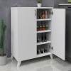 Ντουλάπι κουζίνας/μπάνιου - Παπουτσοθήκη μελαμίνης Lilly χρώμα λευκό 77x30x78,5εκ.