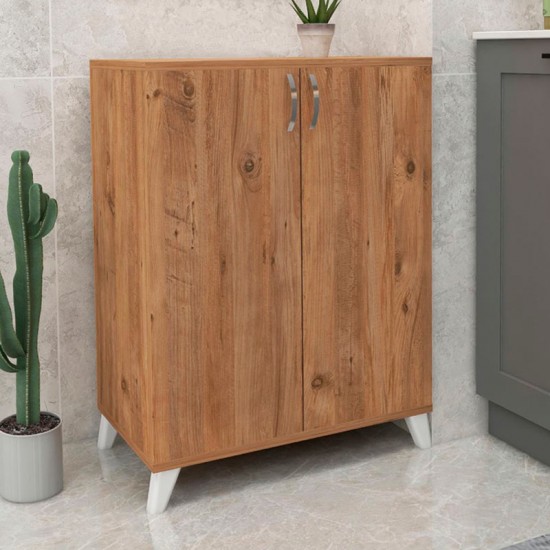 Ντουλάπι κουζίνας/μπάνιου - Παπουτσοθήκη μελαμίνης Lilly χρώμα pine oak 77x30x78,5εκ.