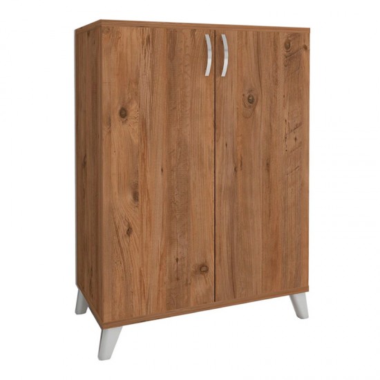 Ντουλάπι κουζίνας/μπάνιου - Παπουτσοθήκη μελαμίνης Lilly χρώμα pine oak 77x30x78,5εκ.