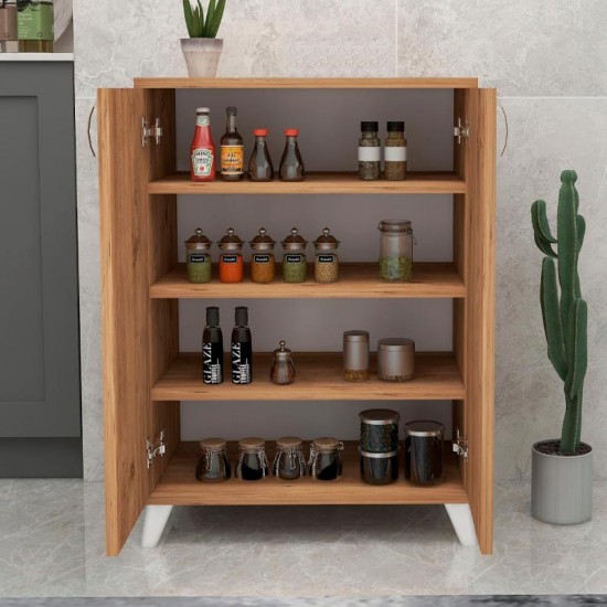 Ντουλάπι κουζίνας/μπάνιου - Παπουτσοθήκη μελαμίνης Lilly χρώμα pine oak 77x30x78,5εκ.