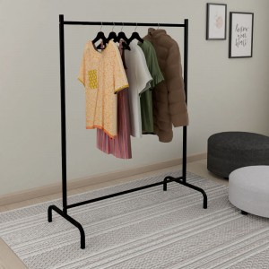 Επιδαπέδια κρεμάστρα Muju μεταλλική χρώμα μαύρο 104x48x137εκ.