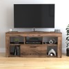 Έπιπλο τηλεόρασης Midili χρώμα καπνιστή καρυδιά 135x42x60,7εκ.