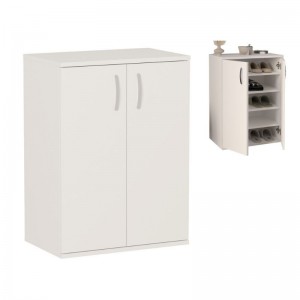 Παπουτσοθήκη - Ντουλάπι Manolo χρώμα λευκό 60x38x81,4εκ.