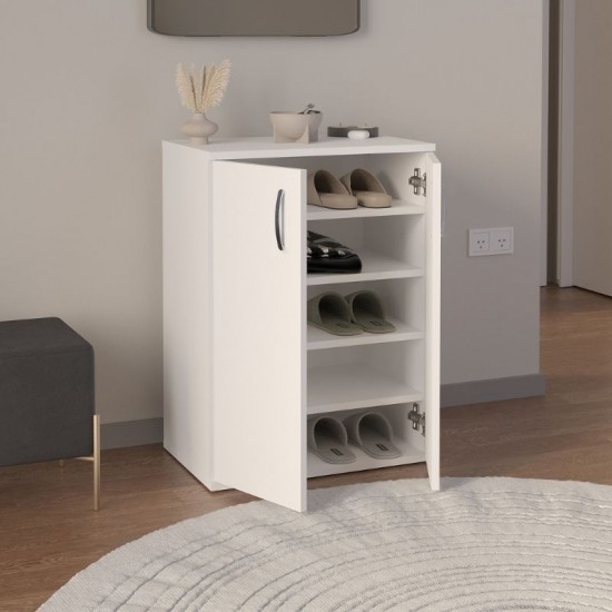 Παπουτσοθήκη - Ντουλάπι Manolo χρώμα λευκό 60x38x81,4εκ.