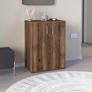 Παπουτσοθήκη - Ντουλάπι Manolo χρώμα καπνιστή καρυδιά 60x38x81,4εκ.