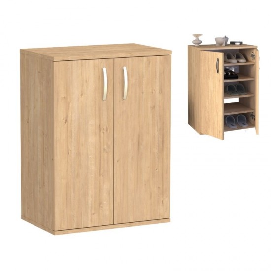 Παπουτσοθήκη - Ντουλάπι Manolo χρώμα sapphire oak 60x38x81,4εκ.