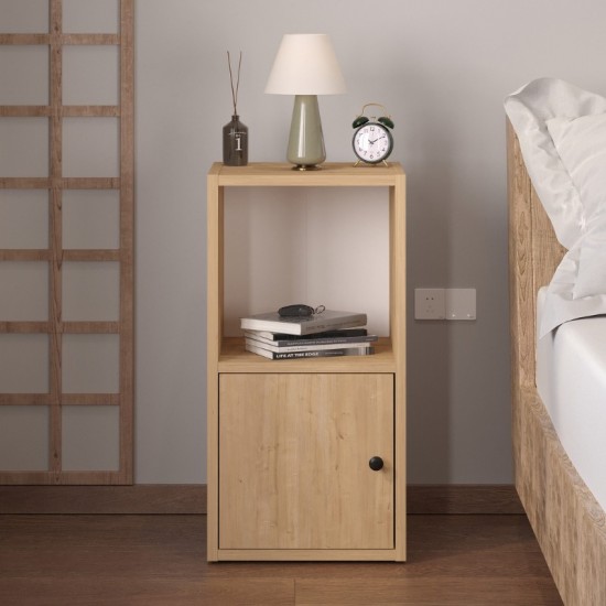 Κομοδίνο Vito χρώμα sapphire oak 34x30x66,4εκ.