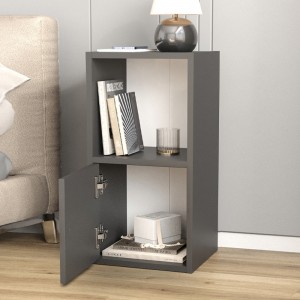 Κομοδίνο Vito χρώμα ανθρακί 34x30x66,4εκ.