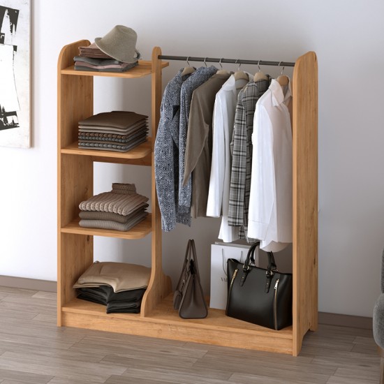 Έπιπλο εισόδου Rozesme χρώμα pine oak 120x40x135εκ.