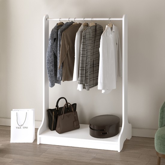 Έπιπλο εισόδου Belgum χρώμα λευκό 87,3x35x128εκ.