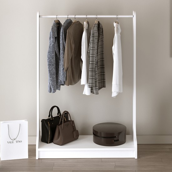 Έπιπλο εισόδου Belgum χρώμα λευκό 87,3x35x128εκ.