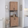Έπιπλο κουζίνας Sedef χρώμα pine oak 61x40x202,1εκ.