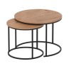 Τραπεζάκι σαλονιού σετ 2 τμχ Hilal χρώμα pine oak Ø66x49,5εκ. Τραπεζάκι σαλονιού σετ 2 τμχ Hilal χρώμα pine oak Ø66x49,5εκ.