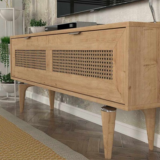 Έπιπλο τηλεόρασης Sirona  από μελαμίνη χρώμα sapphire 140x30x55εκ.