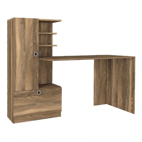 Γραφείο εργασίας Domingo χρώμα καρυδί 149,5x60x120εκ.