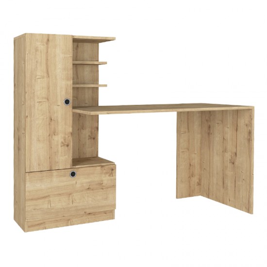 Γραφείο εργασίας Domingo χρώμα sapphire oak 149,5x60x120εκ.