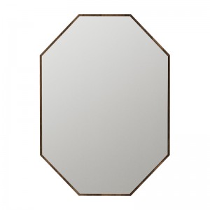 Καθρέπτης τοίχου Ursula από μελαμίνη χρώμα καρυδί 45x2x70εκ.