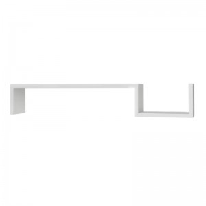 Ραφιέρα τοίχου Happy από μελαμίνη χρώμα λευκό 87,4x14,5x14,5εκ.