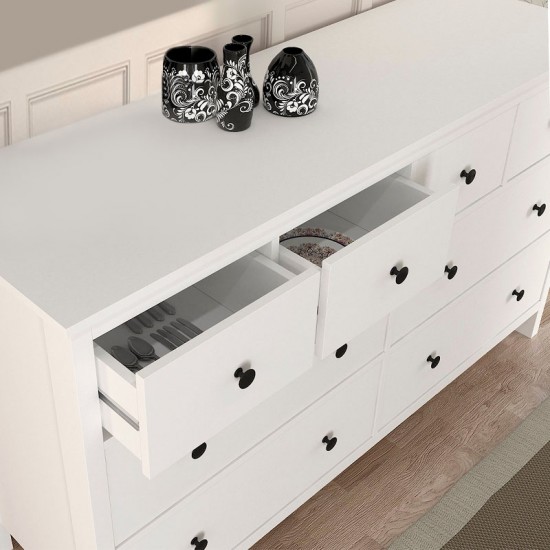 Συρταριέρα - Μπουφές μελαμίνης Sabina χρώμα λευκό 160x50x96εκ.