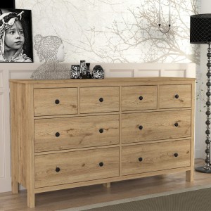 Συρταριέρα - Μπουφές Sabina χρώμα sepet oak 160x50x96εκ.