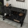 Κονσόλα Aron  χρώμα μαύρο εφέ μαρμάρου 138,8x41x75,7εκ.