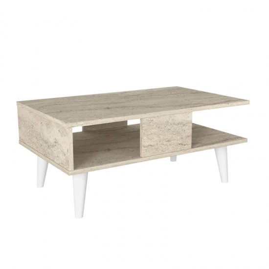 Τραπεζάκι σαλονιού Andros χρώμα travertine 90x54x39,6εκ. Τραπεζάκι σαλονιού Andros χρώμα travertine 90x54x39,6εκ.