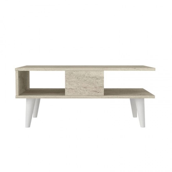 Τραπεζάκι σαλονιού Andros χρώμα travertine 90x54x39,6εκ. Τραπεζάκι σαλονιού Andros χρώμα travertine 90x54x39,6εκ.
