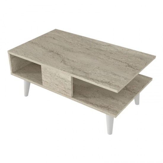 Τραπεζάκι σαλονιού Andros χρώμα travertine 90x54x39,6εκ. Τραπεζάκι σαλονιού Andros χρώμα travertine 90x54x39,6εκ.