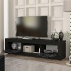 Έπιπλο τηλεόρασης Davin χρώμα μαύρο - μαύρο εφέ μαρμάρου 180x40x47εκ.