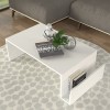 Τραπεζάκι σαλονιού Regnar χρώμα λευκό 100,6x55x31,8εκ. Τραπεζάκι σαλονιού Regnar χρώμα λευκό 100,6x55x31,8εκ.