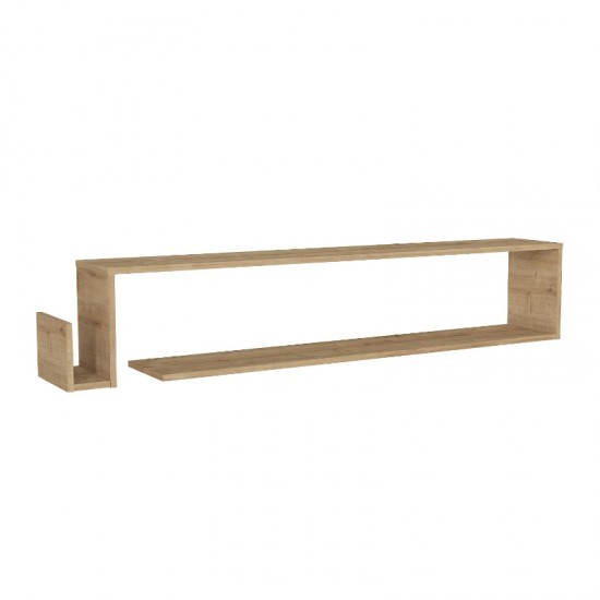 Έπιπλο τηλεόρασης επιτοίχιο Regnar χρώμα sapphire oak 168,6x25x31,8εκ.