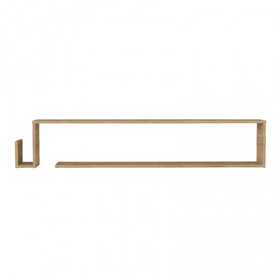 Έπιπλο τηλεόρασης επιτοίχιο Regnar χρώμα sapphire oak 168,6x25x31,8εκ.