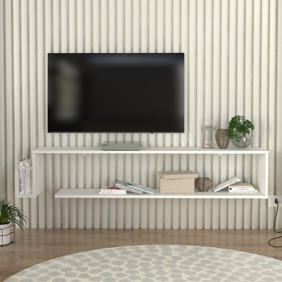 Έπιπλο τηλεόρασης επιτοίχιο Regnar χρώμα λευκό