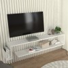 Έπιπλο τηλεόρασης επιτοίχιο Regnar χρώμα λευκό
