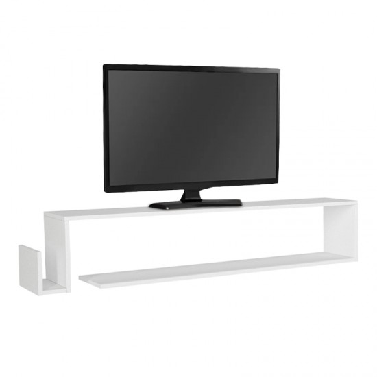 Έπιπλο τηλεόρασης επιτοίχιο Regnar χρώμα λευκό