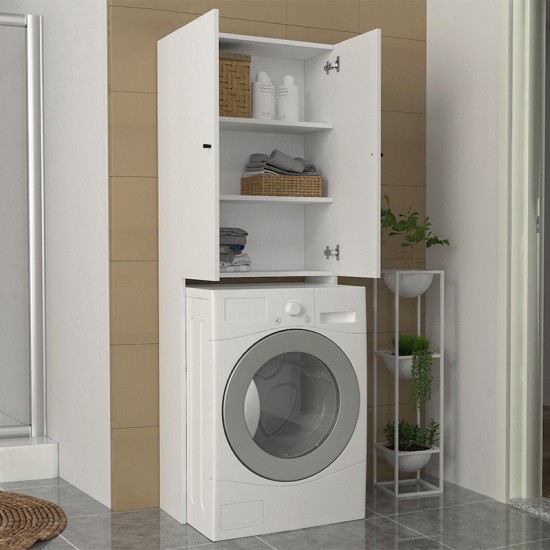 Έπιπλο πλυντηρίου Romme χρώμα λευκό 65x27,1x180εκ.