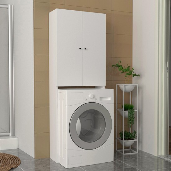 Έπιπλο πλυντηρίου Romme χρώμα λευκό 65x27,1x180εκ.