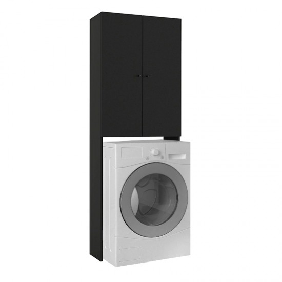 Έπιπλο πλυντηρίου Romme χρώμα μαύρο 65x27,1x180εκ.