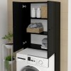 Έπιπλο πλυντηρίου Romme χρώμα μαύρο 65x27,1x180εκ.