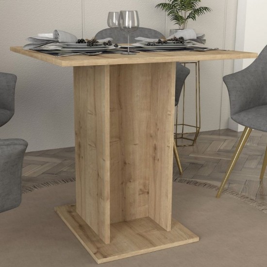 Τραπέζι Allos χρώμα sapphire oak 75x75x77εκ.