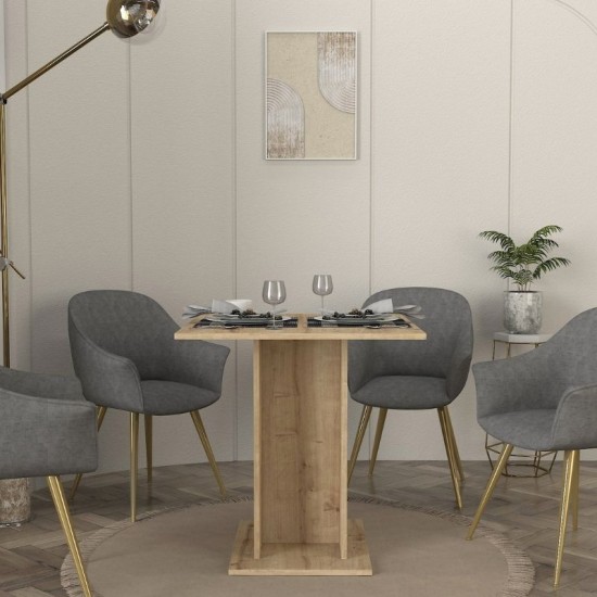 Τραπέζι Allos χρώμα sapphire oak 75x75x77εκ.