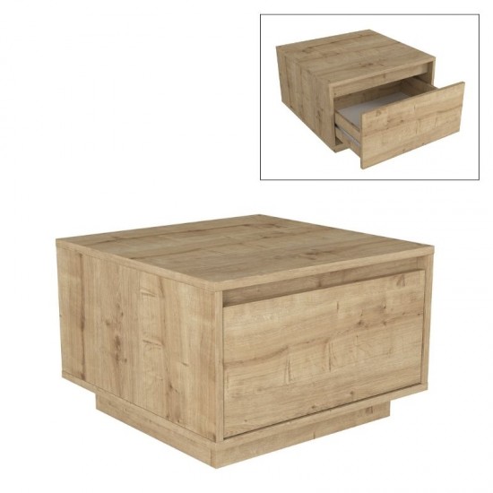 Τραπεζάκι σαλονιού Pura χρώμα sapphire oak 60x60x40εκ.