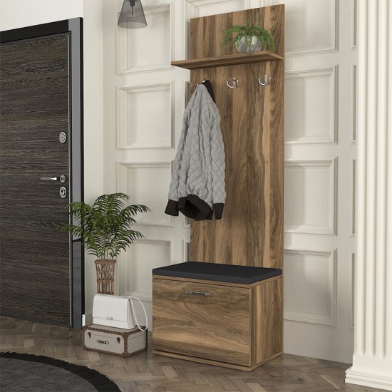 Έπιπλο εισόδου Track χρώμα καρυδί 60x38,2x190εκ.