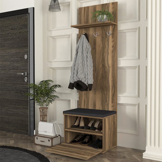 Έπιπλο εισόδου Track χρώμα καρυδί 60x38,2x190εκ.